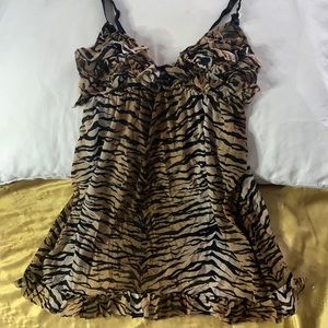 Rampage animal print babydoll